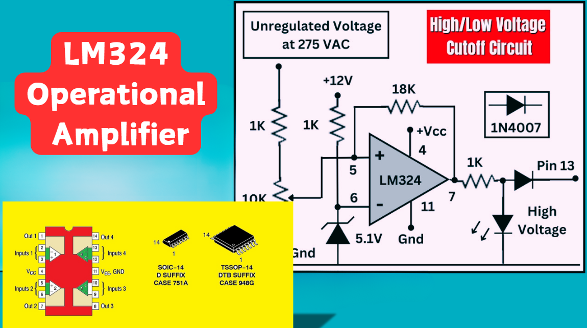 LM324 Operational Amplifier Comprehensive Guide: Pins, Applications, Packaging, and Datasheet
